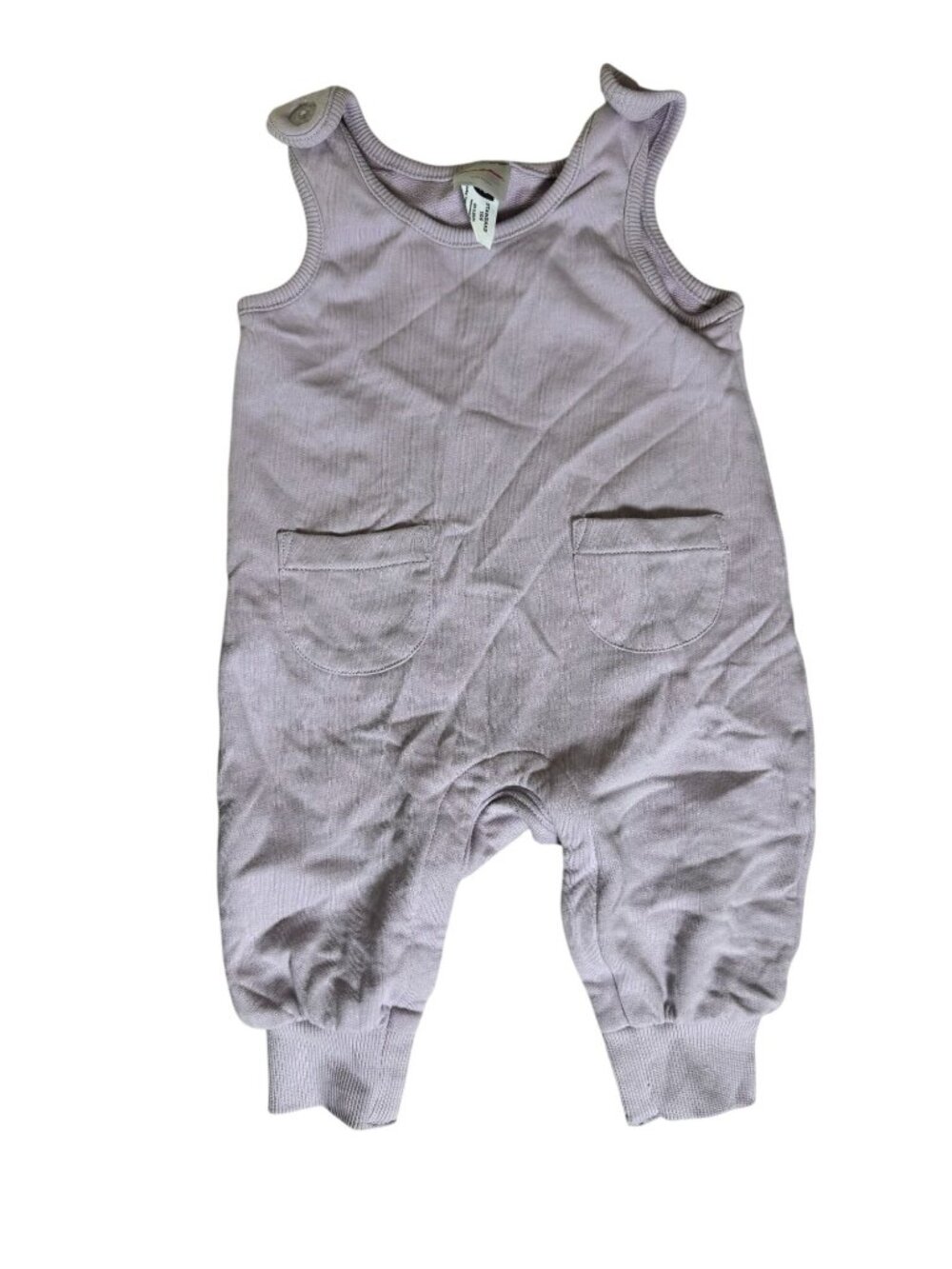 Hanna Andersson Baby Lavender Sleeveless Romper Size 6-12 Months Collon Blend